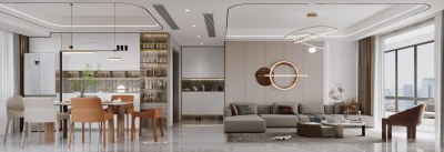 现代客餐厅3D模型下载